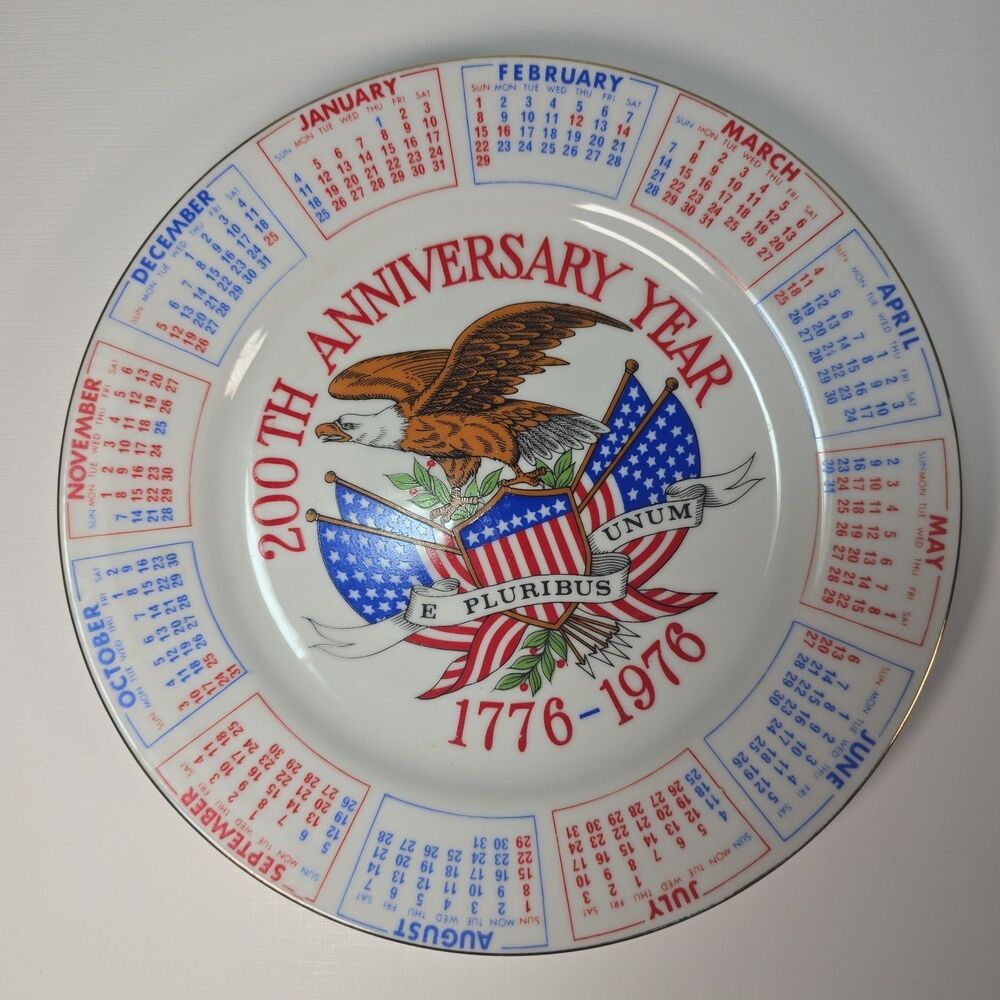 AMERICA'S 200TH ANNIVERSARY 1776-1976 COLLECTOR PLATE VINTAGE BICENTENNIAL 9” A